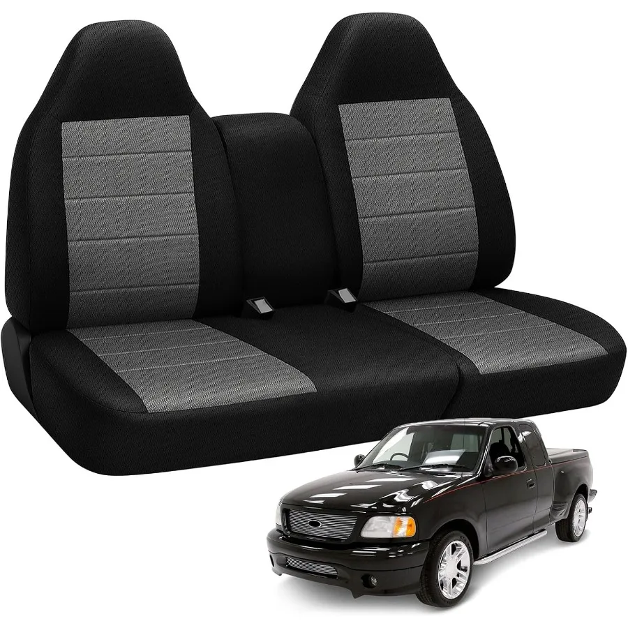 

Чехол на сиденье грузовика, совместимый с чехлами на сиденья 19972000 F150, передняя часть 40 60, разделенная скамейка с открывающейся центральной консолью, не с подушкой безопасности