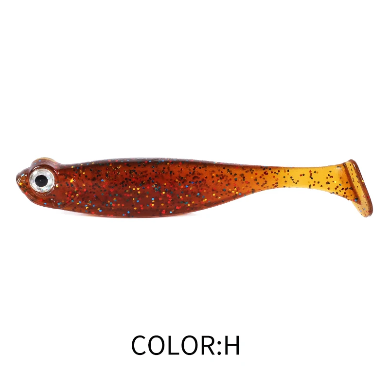 Supercontinent Shad T-Schwanz Angelköder 5 cm/7 cm Angeln Weiche Köder Silikon Künstliche Schwimmen Kunststoff Köder Wobbler