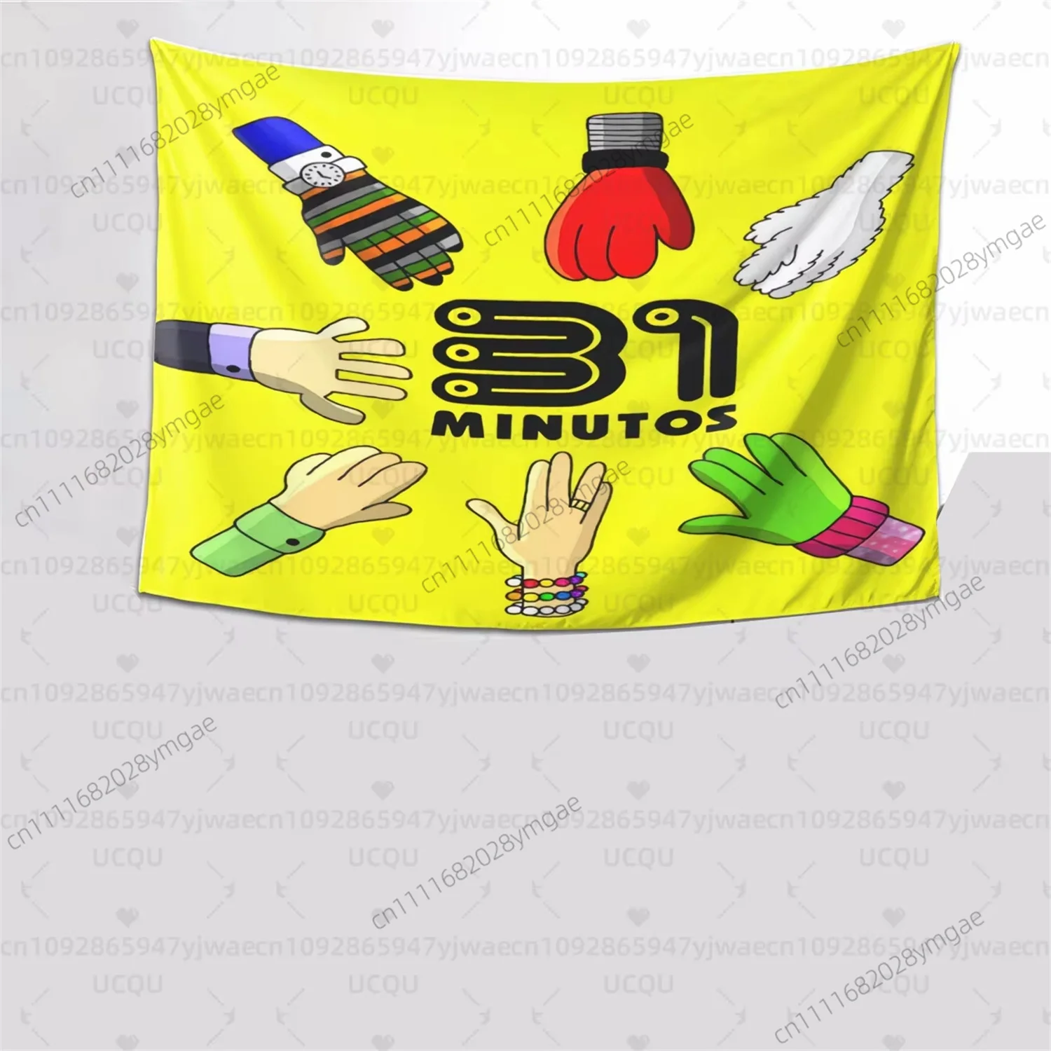Funny 31 Minutes Tapestry Anime Wall Tapestries Cartoon Flag Aesthetic Bedroom Dorm Background Cloth Banner Wall Art Home Decor