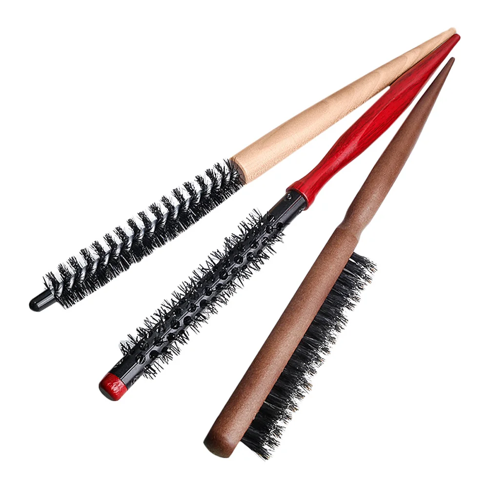 

3Pcs Wood Hair Brush Styling Comb Durable Safe Ergonomic Handle Design Women Men Curly Hair Blow Drying Household Hairbrush