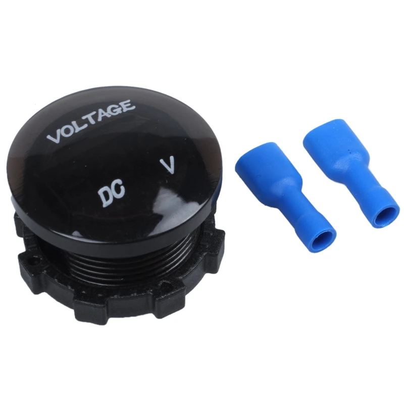 RISE-3X 12V-24V DC Voltmeter Car Monitor Motorcycle LED Red Waterproof Voltmeter Black