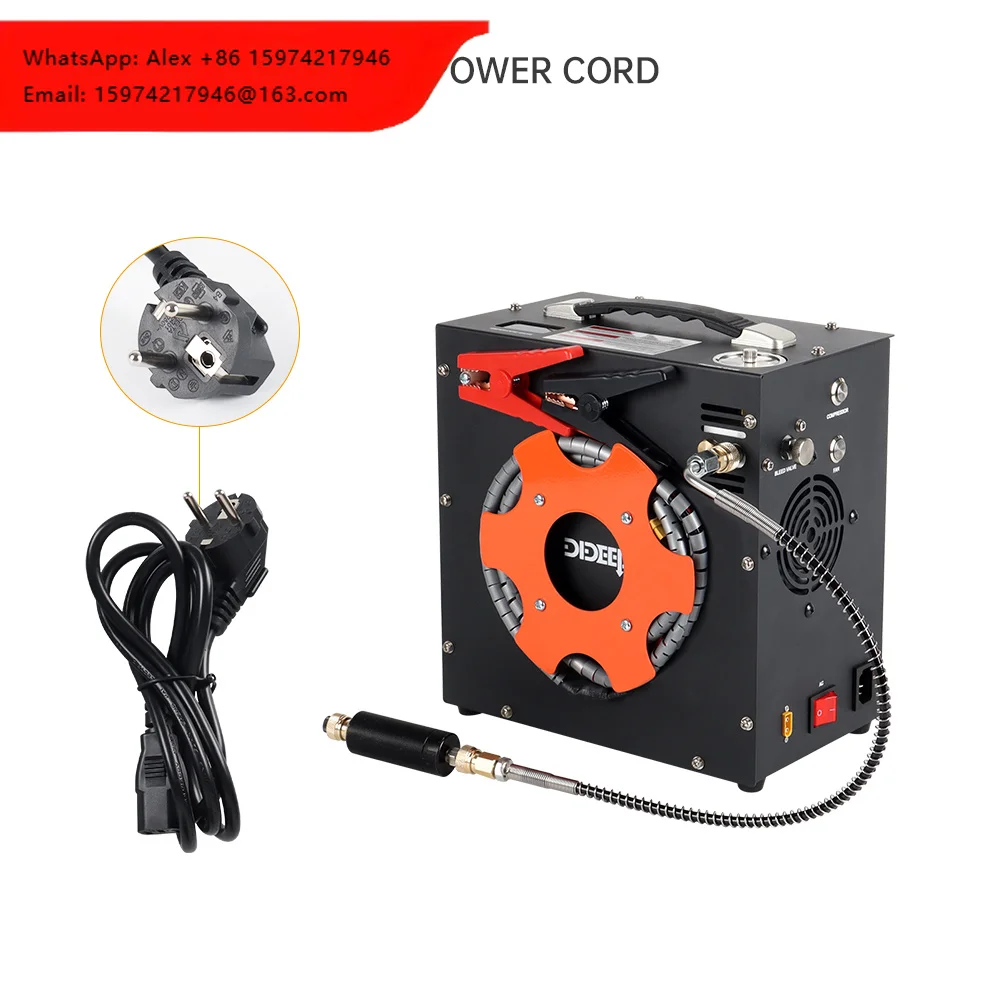 DIDEEP Portable EU /US Plug Small Diving Lung Air Tank Air Compressor Car Battery Power Supply