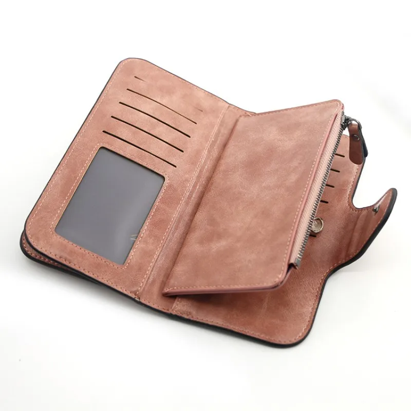 Women's Wallet Made of Leather Wallets Three Fold VINTAGE Womens Purses Mobile Phone Purse Female Coin Purse Carteira Feminina