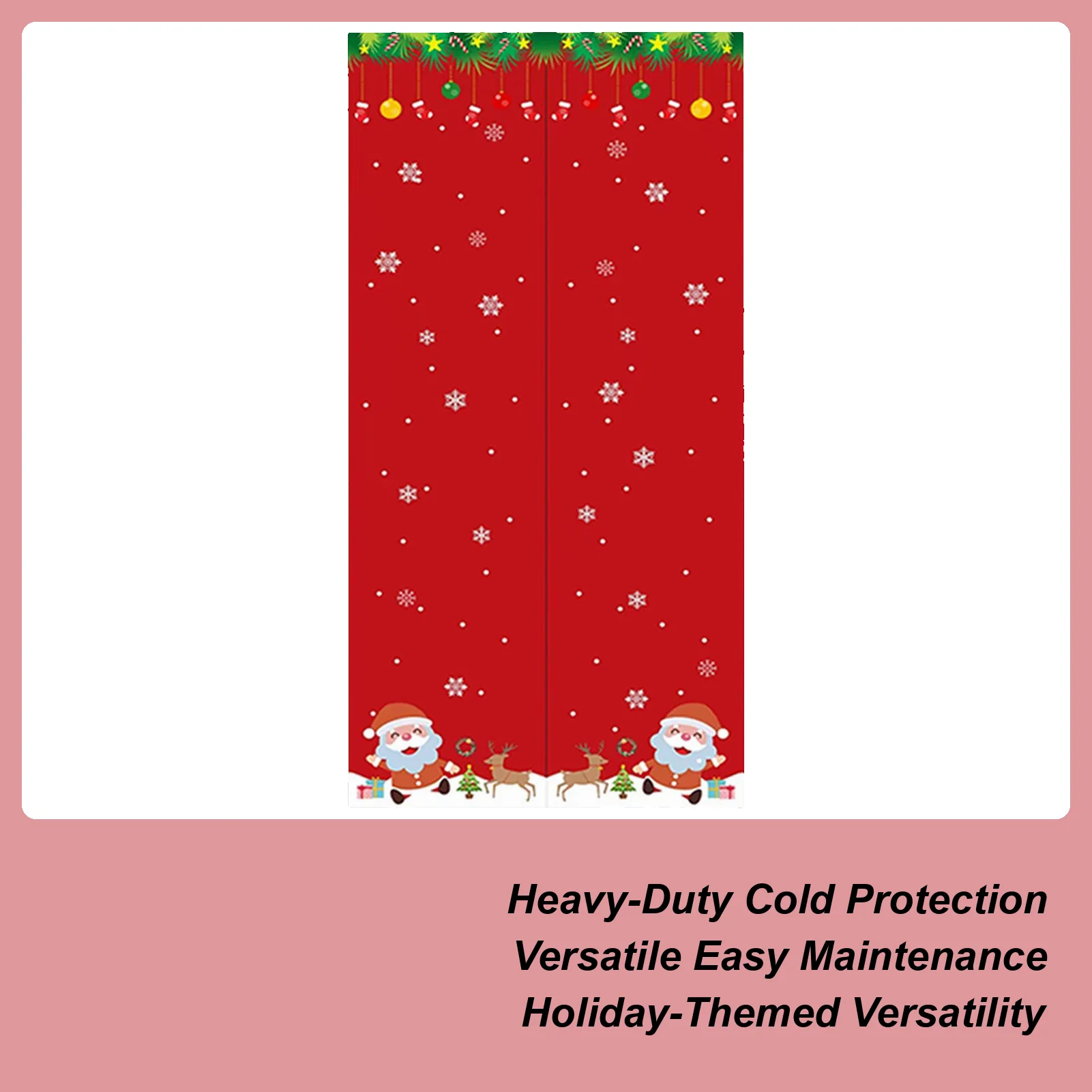 

Дверная крышка, Рождественский Санта-Клаус, домашний декор, магнитные изолированные дверные экраны для холодной погоды, гостиная, детская, окно, кухня