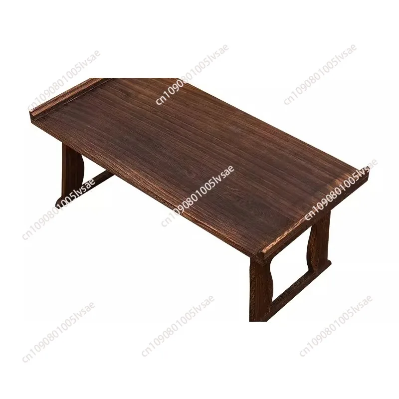 Wooden Table Small Coffee Table Bay Window Meditation Altar Low Sitting On the Floor Bed Table Tray Foldable Legs