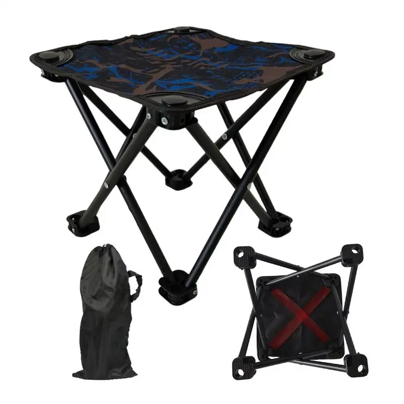 

Folding Camping Chair Outdoor Chairs Folding Camping Accessories Heavy Duty Stool With Storage Bag Comfortable Support For