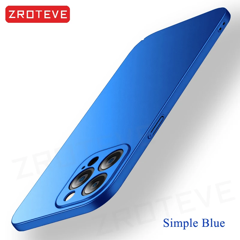 Handyhüllen für iPhone Air 17 16 18 Pro Max 17e 16e 15 14 Plus 13 Mini, ZROTEVE Ultradünne Matte Hartschale aus Kunststoff – Detail 22