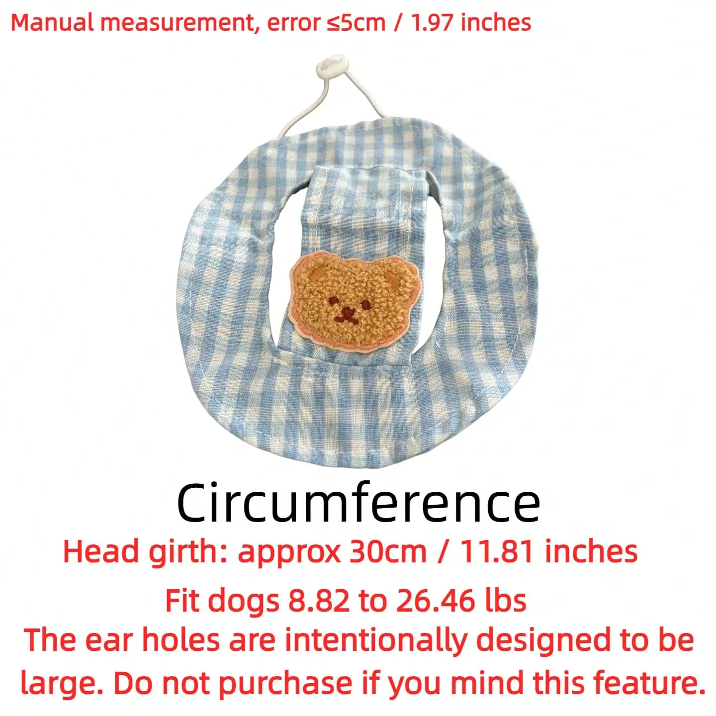 Cute Bear Ear Pet Bucket Hat, With Ear Holes Design, Adjustable Chin Strap, Sun Protection, Breathable & Comfortable, Suitable For Dogs & Cats Outdoor Use SP260418174545851924546