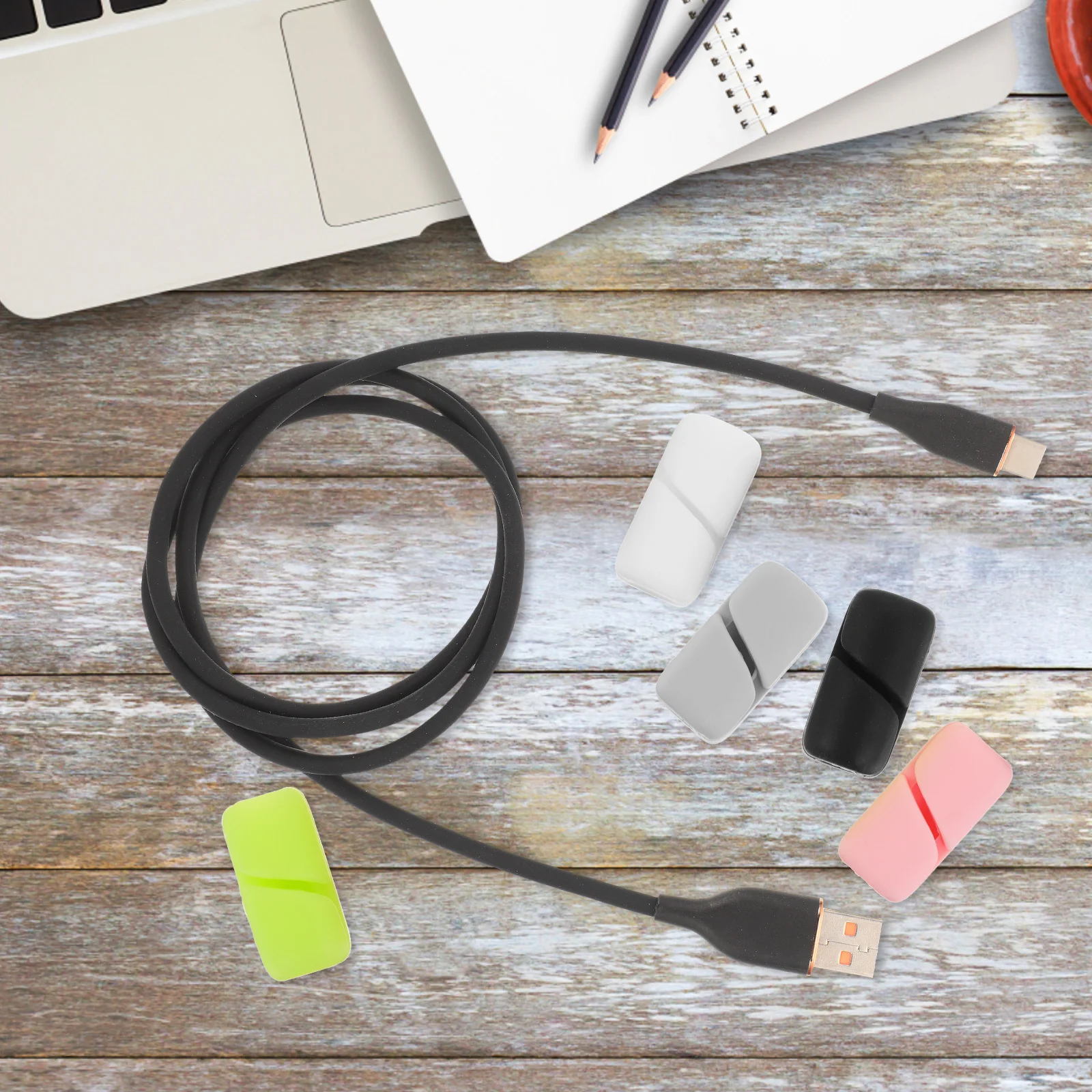 

12 Pcs Self-adhesive Cord Holder Cable Management Clip Clips Silica Gel Wire Thread