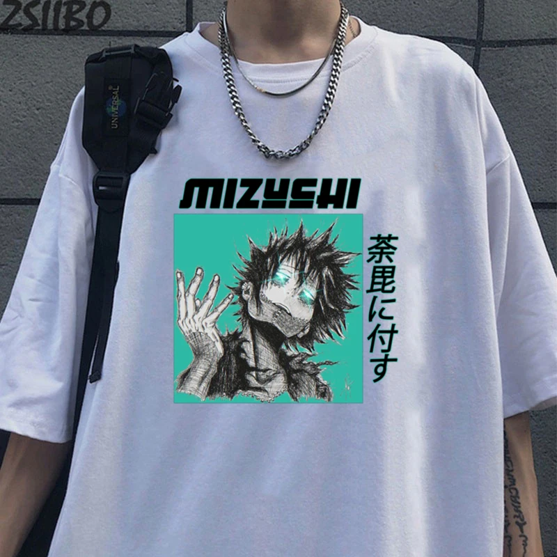 

Hot Anime Dabi Print T-shirt Loose Short Sleeve Harajuku Casual Tops Women Men T-shirt