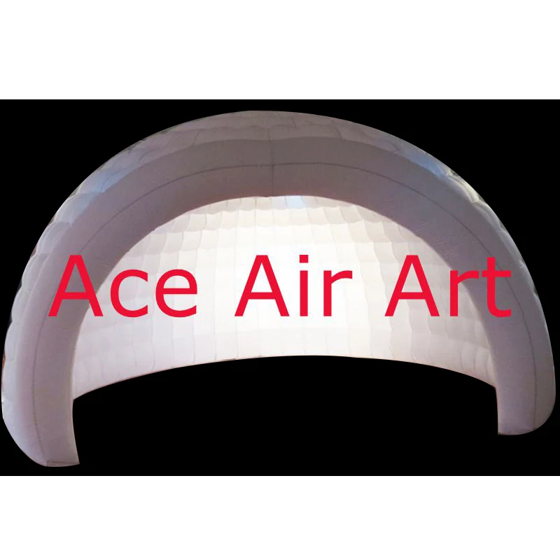 White Fabric Half Dome Inflatable Luna Tent, Party Station, Bar House for Outdoor Event, Made by Ace Air Art