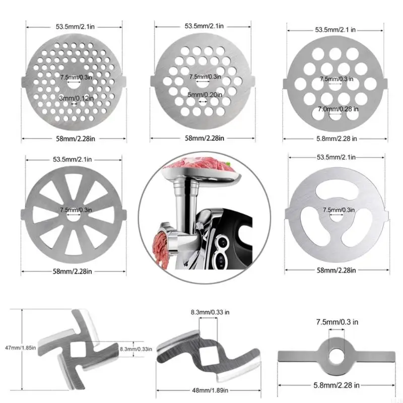 Máy Xay Thịt U1JB Đĩa Máy Xay Thịt Đĩa Có Lỗ Thay Thế Chuyên Nghiệp