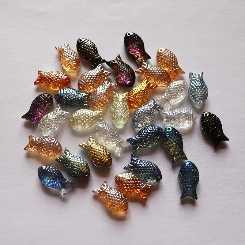 

StreBelle AAA 8x15mm 30Pcs Handmade Austria Glass Beads Fish Shape DIY Crystal Faceted Crafts Jewelry Making Earing Accessories