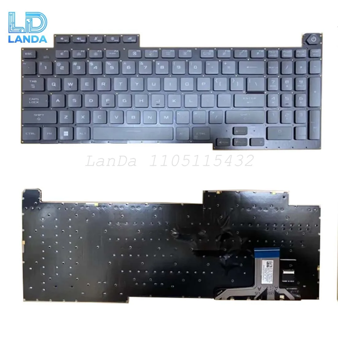 Keyboard For ASUS ROG 5R 6R Plus G713Q G733 Black US Per-key RGB Backlight