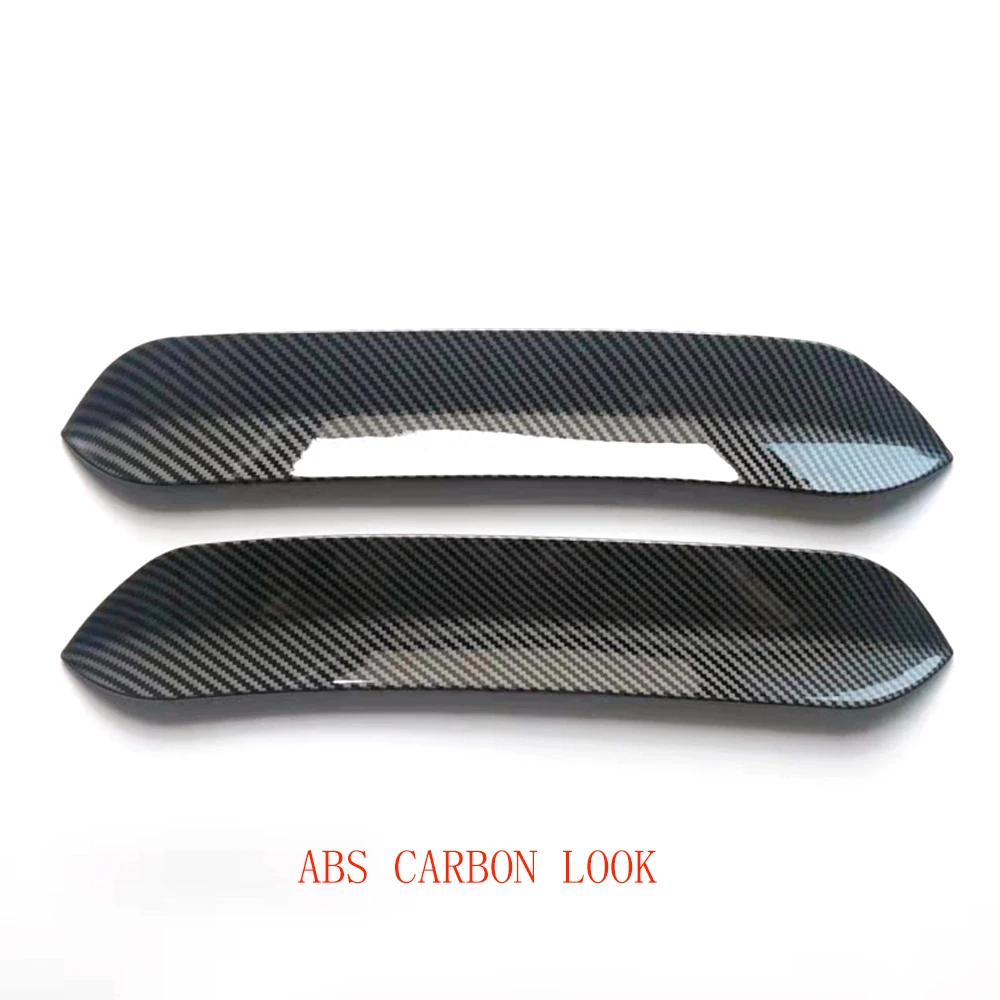 2 peças para extensão de spoiler de telhado estilo o, aletas, asa traseira, apto para vw polo golf 6 golf 7 mk7 7.5 r gti abs fibra de carbono/preto