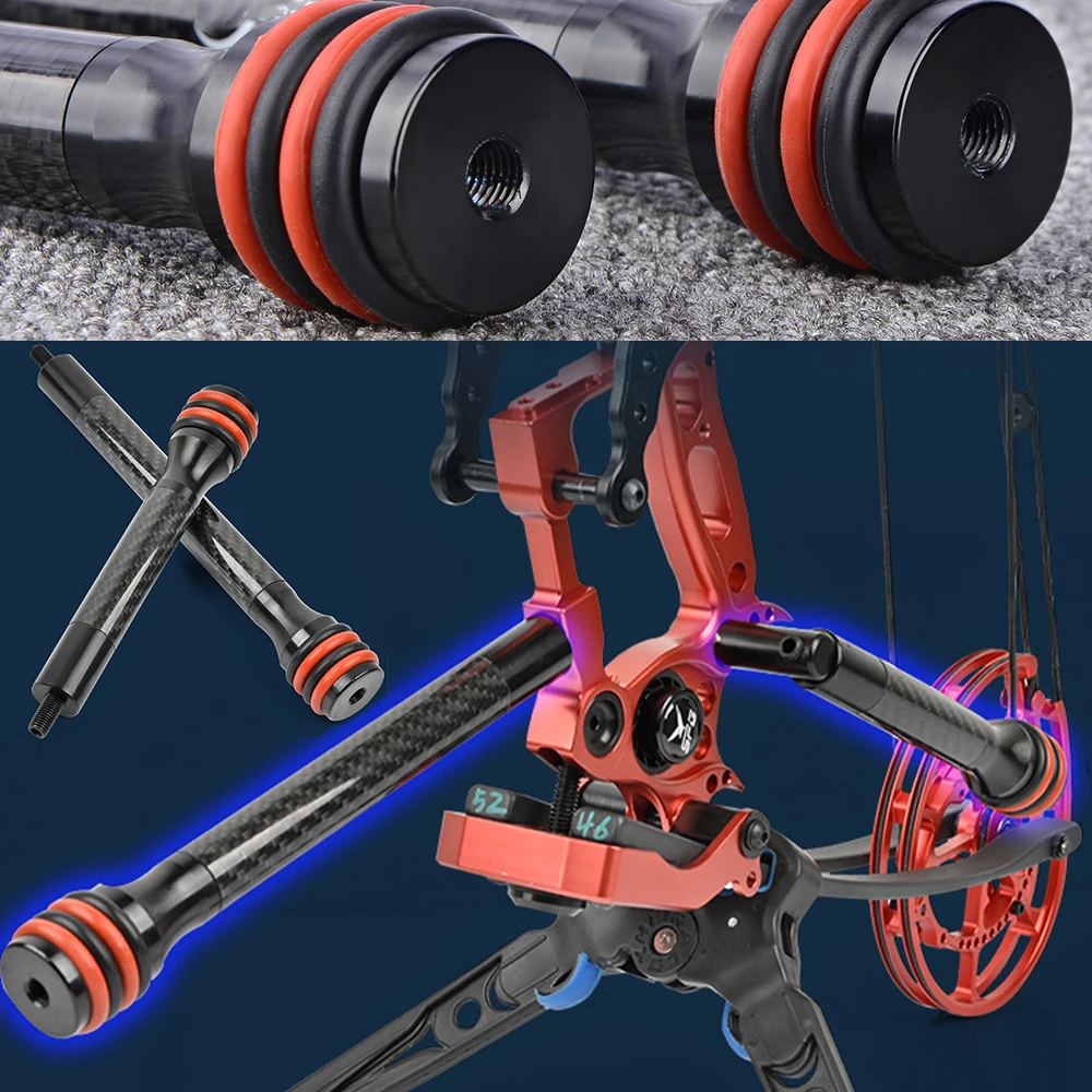 6/8inch Compound Bow Stabilizer Carbon Dampener Absorber Aluminum Alloy Archery Target Shooting Hunting Accessories