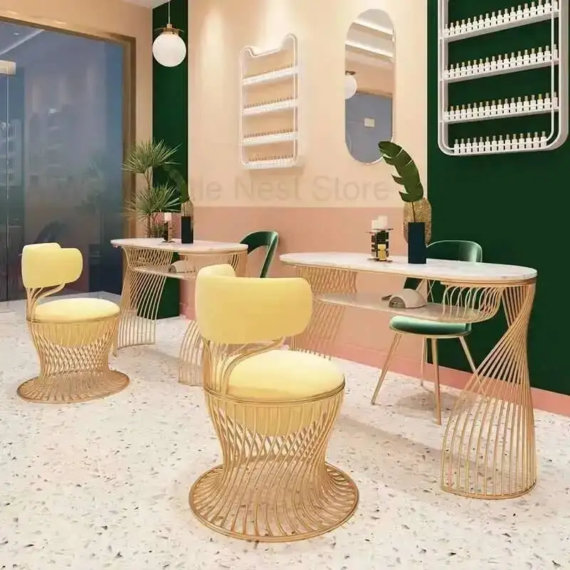 

Luxury Nail Tech Table Desk Prosthetic Professional Manicure Table Makeup Manicurist Mesa manicura Beauty Furniture LJ50MT