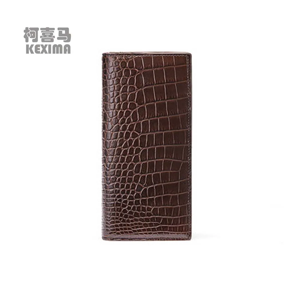 

KEXIMA gete new import true crocodile leather wallet men long More screens wallet thin fashion wallet Card package