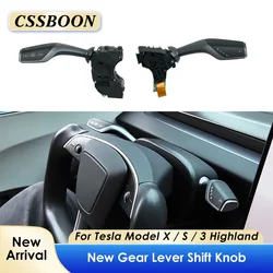 CSSBOON Physical Gear Shifter Lever for Tesla Model 3 Highland 2024 MSX Handle Turn Signal Stalks Kits Steering Lever Decoration