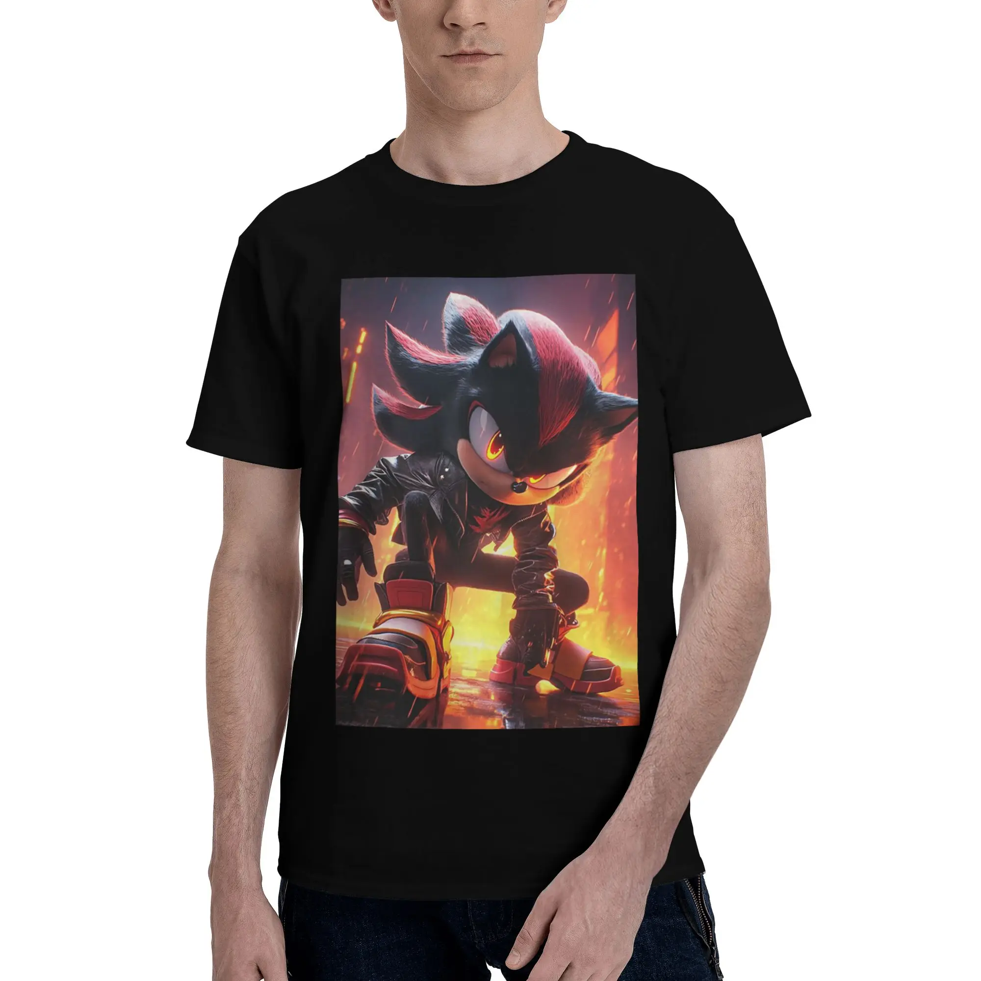 

Shadow The Hedgehog 100% Cotton T-Shirt Men's Fashion T Shirts Men Crew Neck Short Sleeve S-6XL