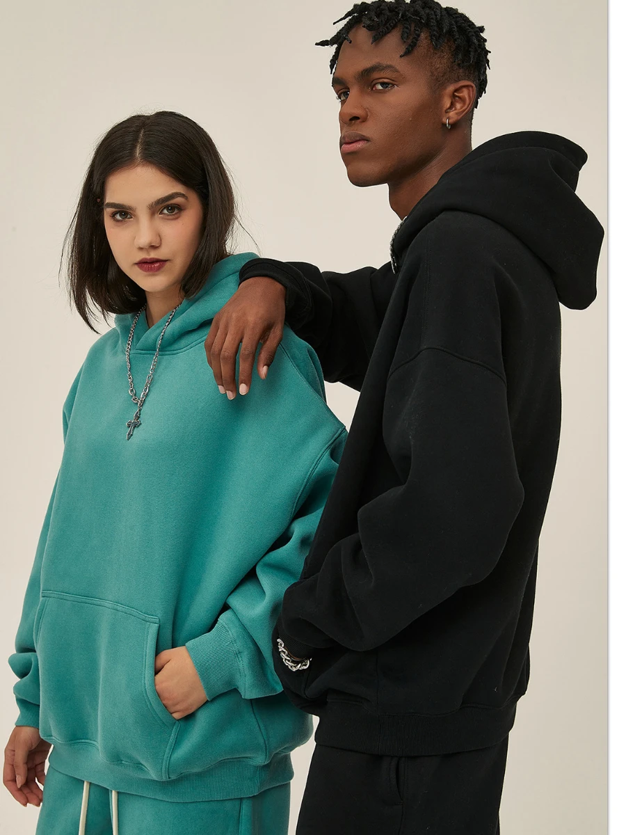 Bornladies Loose Velvet Fashion Hoodies Suits Oversize Fashion Sports Hooded Women Warm Thicken Winter Pullovers Sweater Set