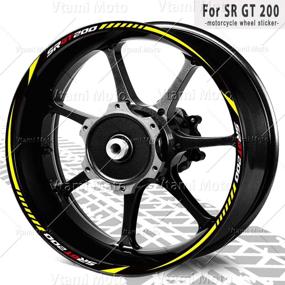 

Reflective Motorcycle Wheel Sticker Rim Decals For Aprilia SR GT 200 SR GT200