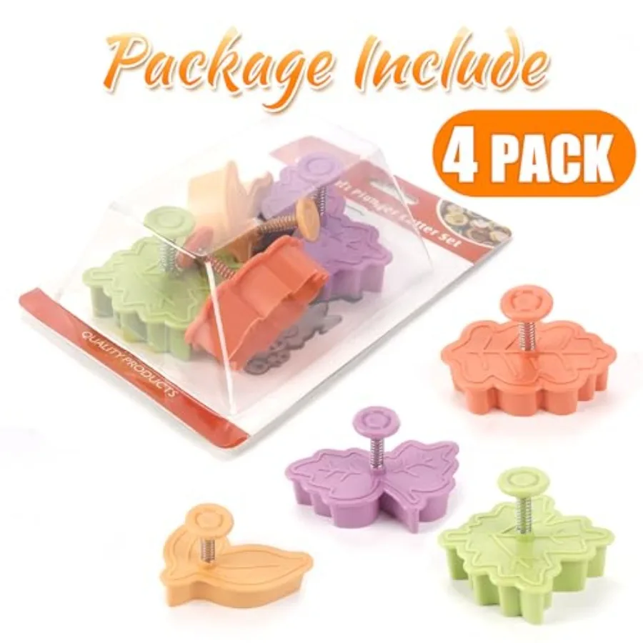 Leaf Plunger Cutter Maple Leaf Ce Cutter Baking Pie Crust Cutters for Thanksgiving
