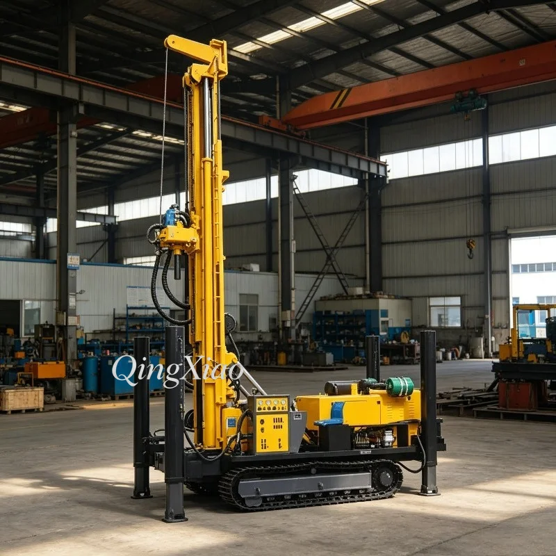FOB Price Pneumatic Water Well Drilling Rig Crawler Type Used In Water Project Slope Area And Remote Deep Well Excavation Jobs