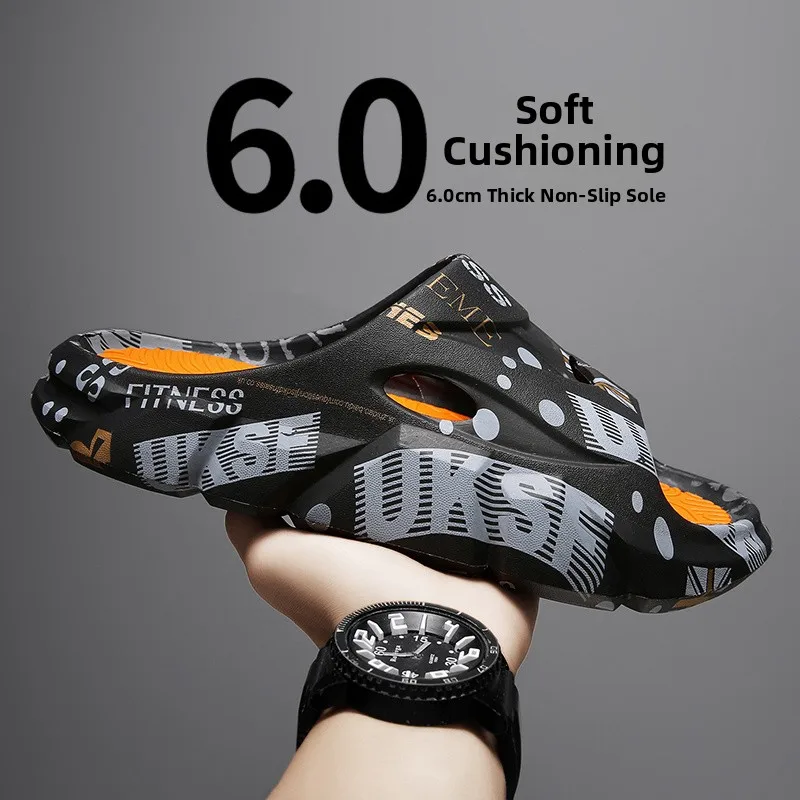 

Men's Casual EVA Slippers Thick Bottom Beach Home Wear Anti-Slip Teenagers Leisure Sports Bathing Flat Sandals