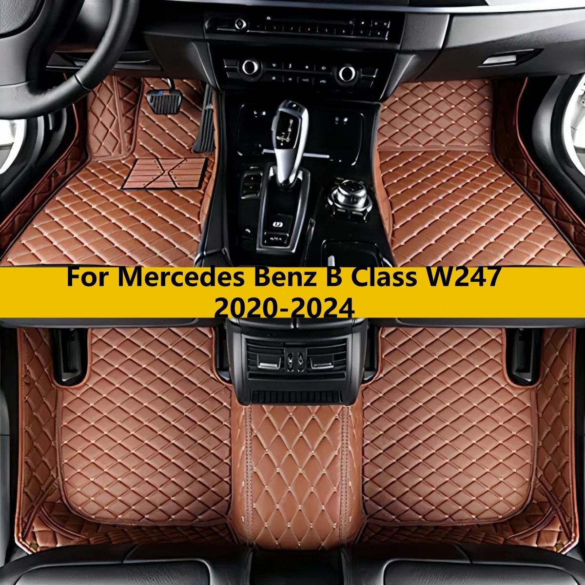 

Custom Car Floor Mats Fit For Mercedes Benz B Class W247 2020 2021 2022 2023 2024Auto full set carpet pads leather foot mat rugs