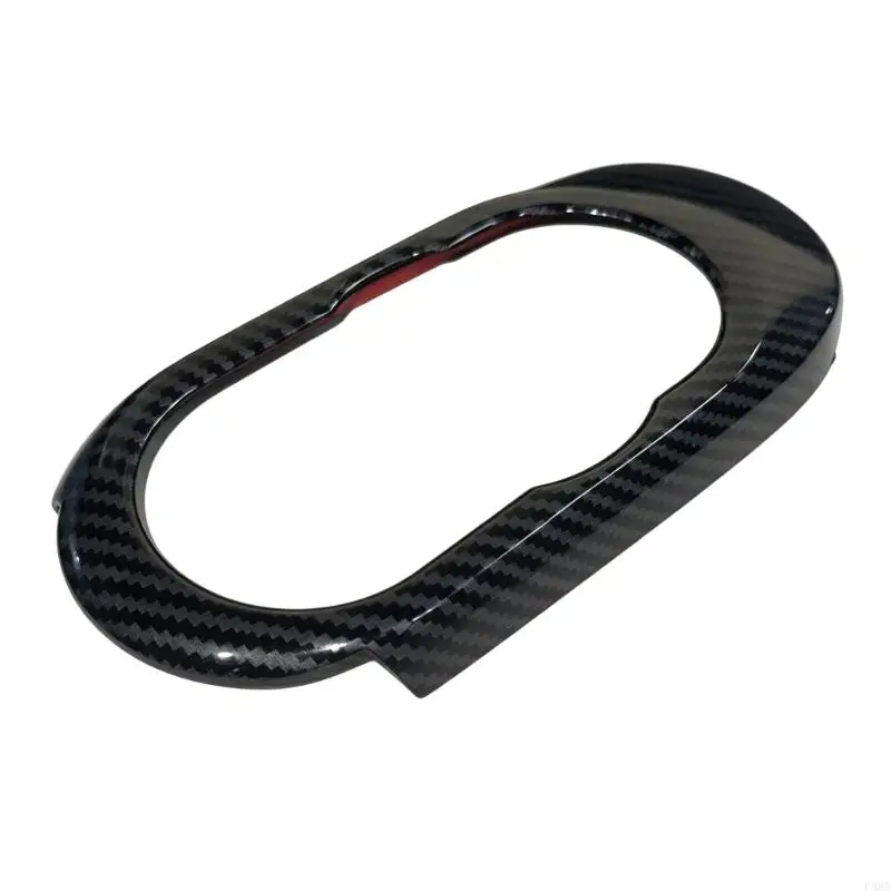 Black Carbon Fiber Pattern Control Panel Trim Frame with ABS Construction