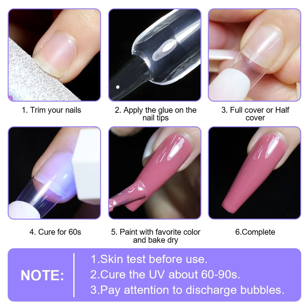 مجموعة أظافر أكريليك احترافية للمبتدئين ، طقم مع مثقاب ، U ، V ، خفيف ، 6 ألوان ، مسحوق ، فن الأظافر