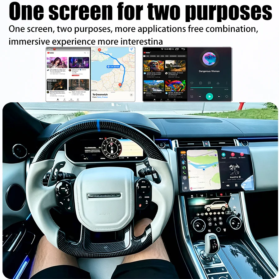 13.3' Curved Screen Radio Carplay 4G Wifi For 2018-2022 Range Rover Vogue/Sport/Velar/L405/L494/L560 Qualcomm Android 14