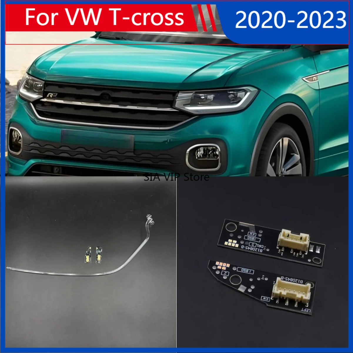 

Подходит для VW T-Cross 2020-2023: Дневные ходовые огни, ДХО-лента, ДХО-трубка, световодная пластина