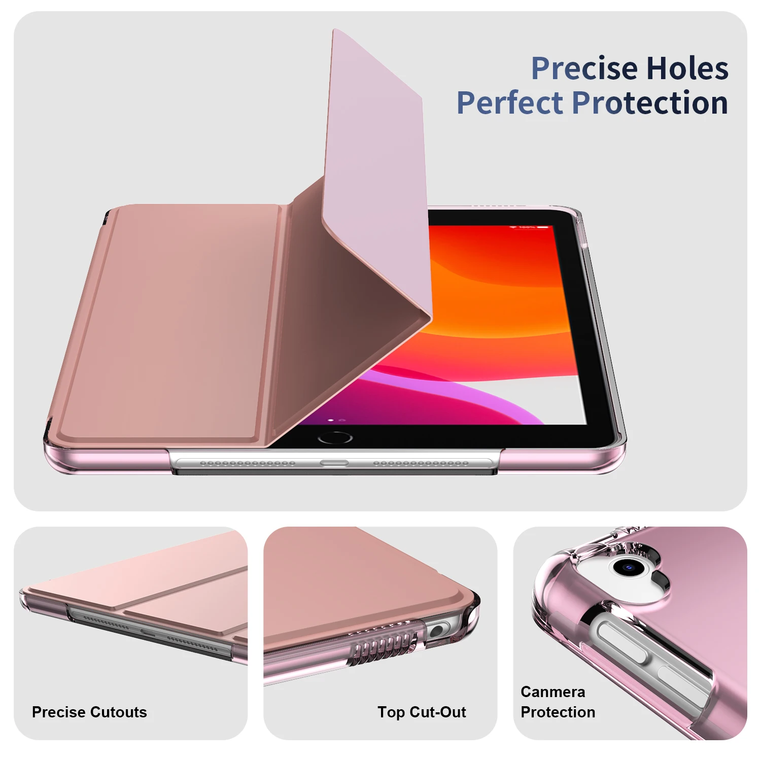 For iPad 10.2 Inch Case iPad 9th Generation 2021/ iPad 8th Gen 2020/ iPad 7th /Pro10.5“ /Air 3 Case, Slim Hard Back Smart Cover