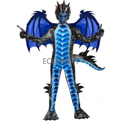 Kids Halloween Dragon Costume Boys Dragon Wings Tail and Mask Set for Children Cosplay Carnival Party Dress Up