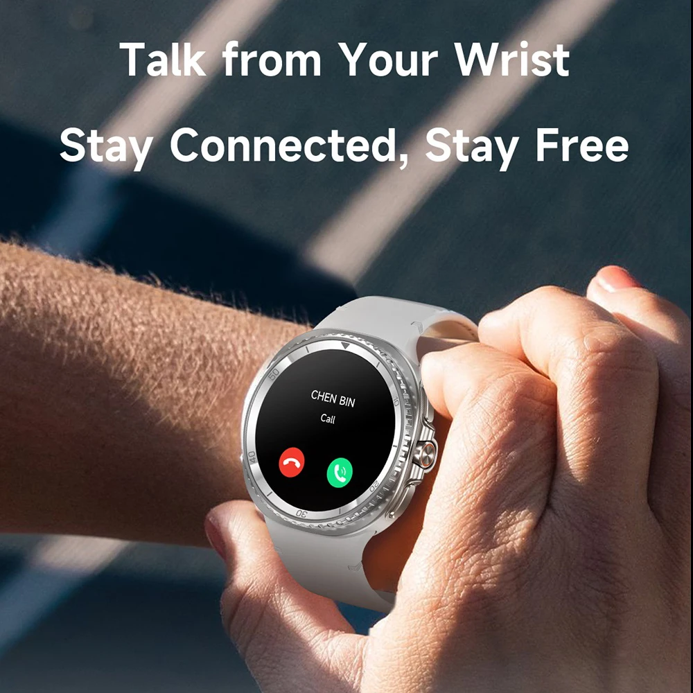 Jam Tangan Pintar Luar Ruangan Jam Tangan Panggilan Gigi Biru NFC Jam Tangan Pintar Tahan Air Denyut Jantung Asisten Suara Gelang Musik Olahraga Kebugaran