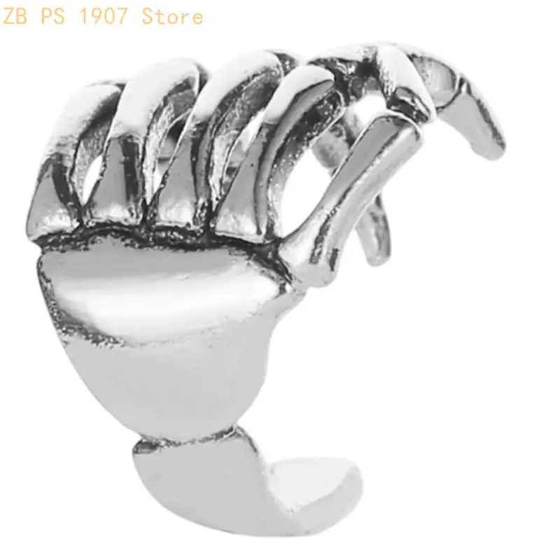 Stylish Gothic Punk Ear Cartilage Clip Skeleton Hand Jewelry For Unique Look 55KA