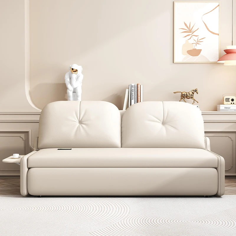 Folding sofa bed dual-purpose 2025 new cloud living room multi-functional pull-out cream wind small apartment Internet celebrity