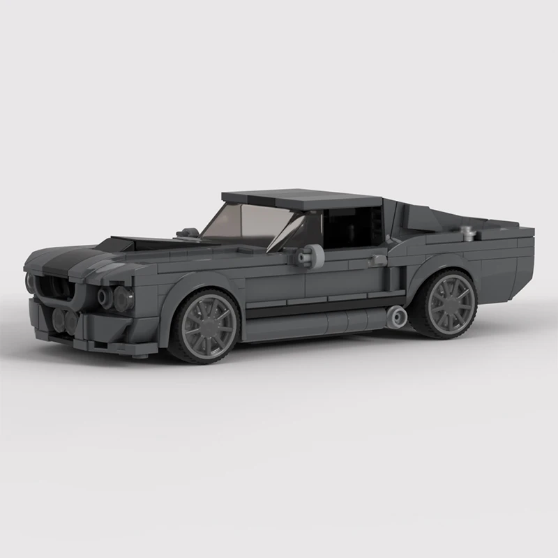 QWERT Speed Racing Car Model MOC Building Bricks Mustang GT500 Muscle Car Modular Technology Gifts Holiday Assemble Children Toy