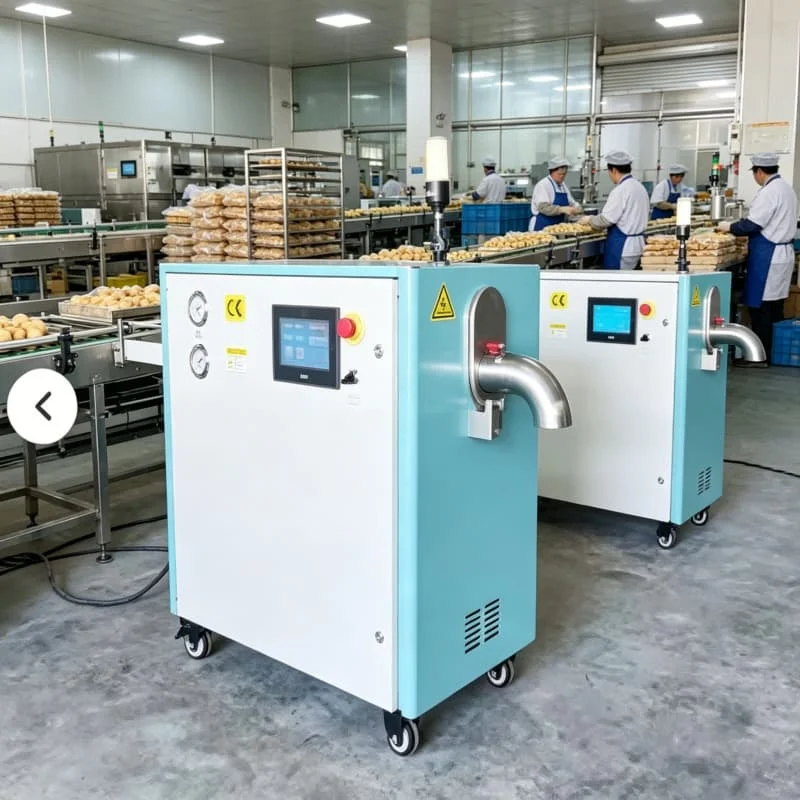 Stainless Steel Shell Dry Ice Pellet Granulator Machine Anti Rust Customized 80 250kg h 380V For Food Industry Hygiene