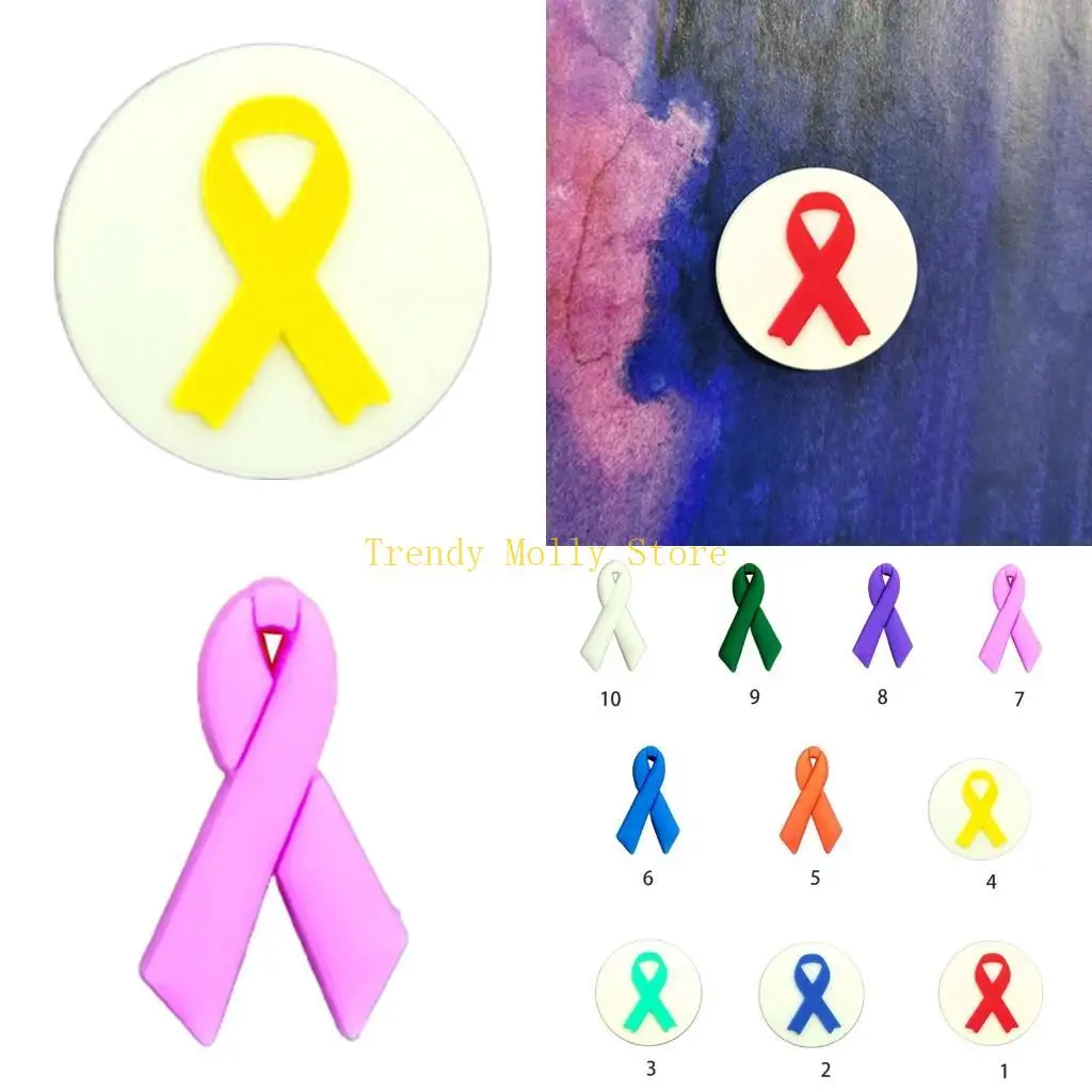 

N5KB Ribbon Brooch Pin Lapel Pin Pink Ribbon Badge Pin for Breast Awareness