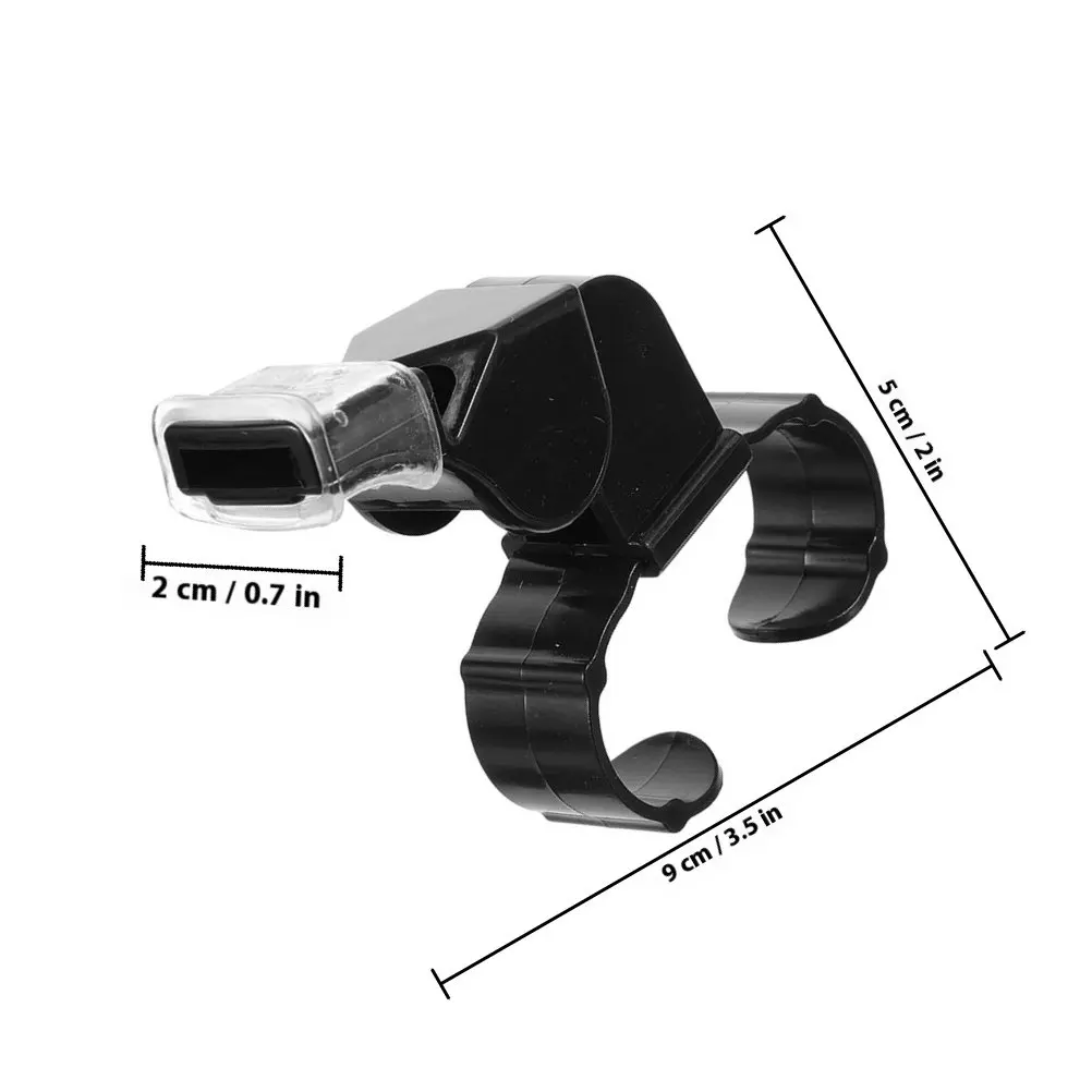 4Pcs Loud Dual Tone Plastic Whistle with Convenient Finger Ring Ideal for Coaches Referees Teachers Lifeguards Outdoor Sports