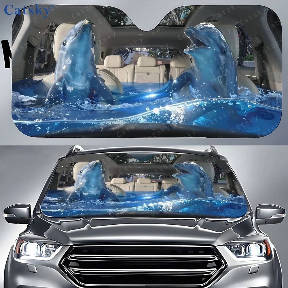 

Солнцезащитный козырек для автомобиля с изображением пары дельфинов, солнцезащитный козырек для заднего стекла автомобиля, солнцезащитный козырек для переднего окна автомобиля, автомобильный солнцезащитный козырек.