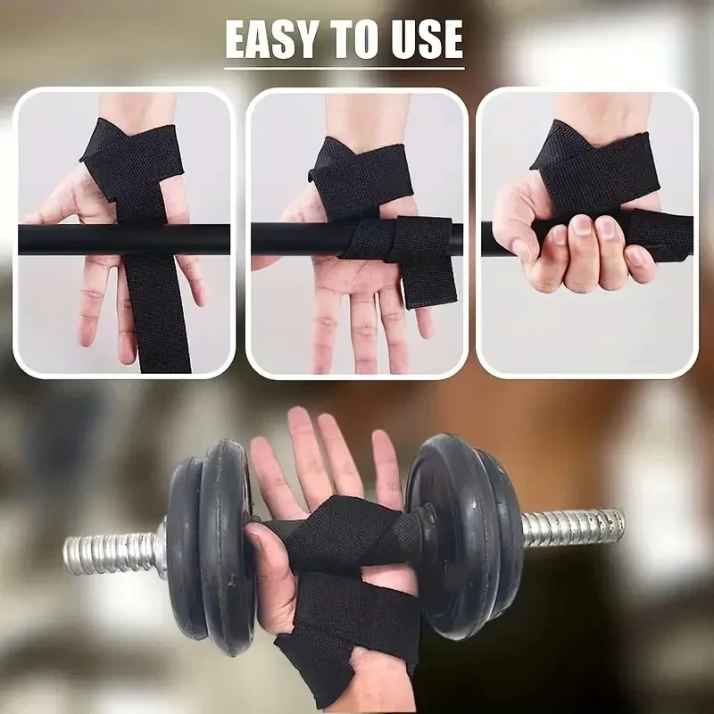 Handgelenkschlaufen für Gewichtheben, Krafttraining, verstellbar, rutschfest, für Fitnessstudio, Fitness, Hebegurt, Handgelenkstütze, Sport-Griffband – Detail 5