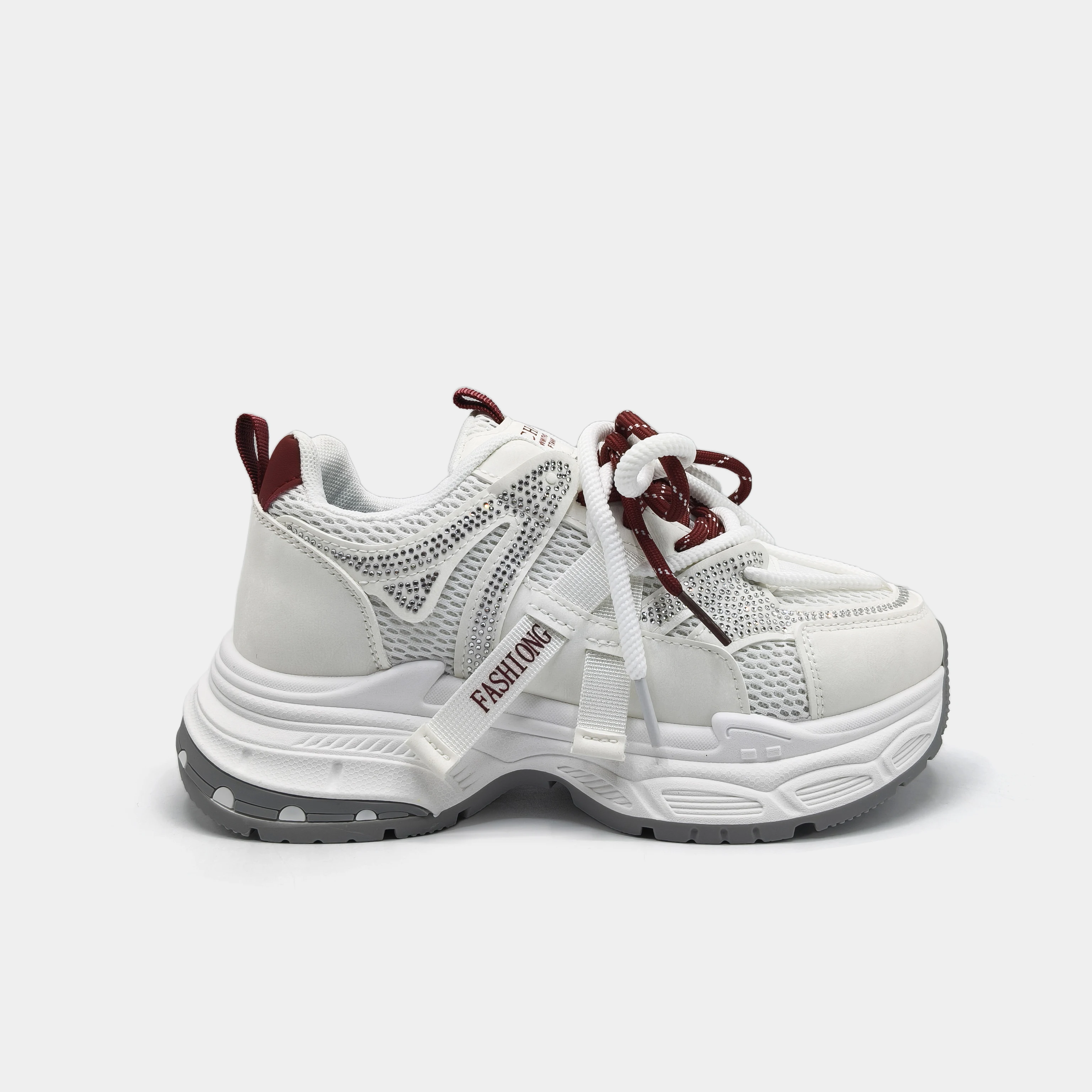 أحذية رياضية نسائية بيضاء وبرغ - مراجعة Women'S Shoes Burgundy وسعره