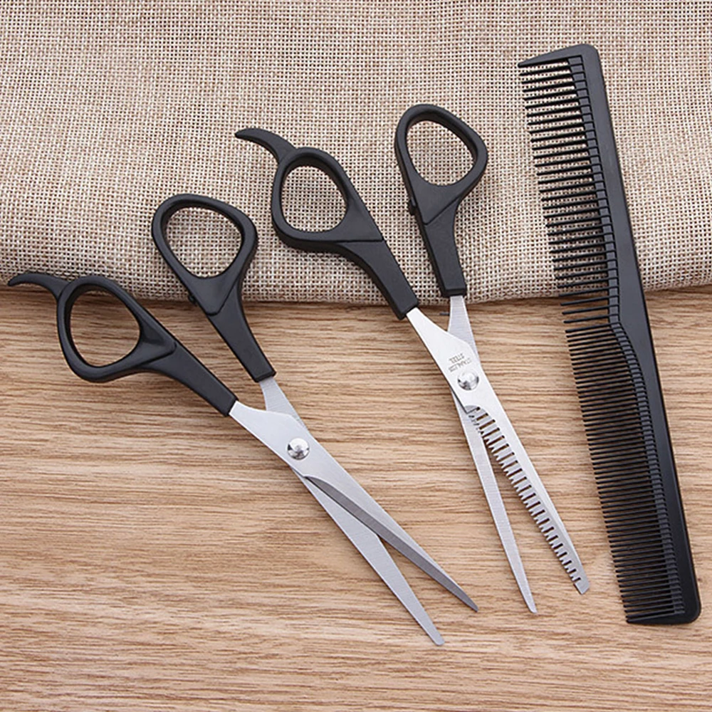 

3 шт. парикмахерские ножницы филировочные ножницы для стрижки волос парикмахерские ножницы с плоскими зубьями расческа 3 шт. набор инструментов для укладки волос