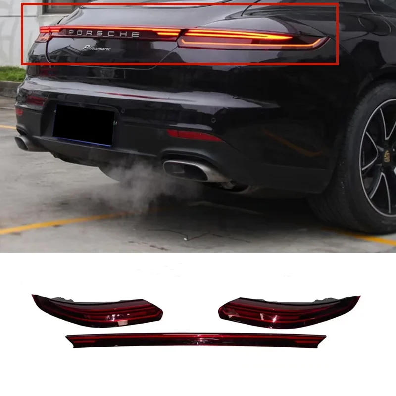 

971 Style Taillights Assembly Upgrade For Porsche Panamera 2014-2017 Facelift Through Taillights