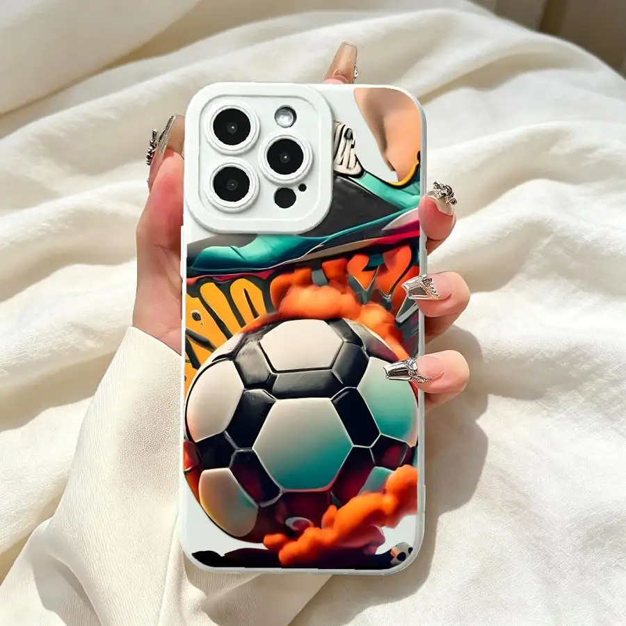 TPU Phone Cover Case for Apple iPhone 17 Pro Max 14 15 Pro 16 12 Plus 13 Air 11 Sneakers Football view 4
