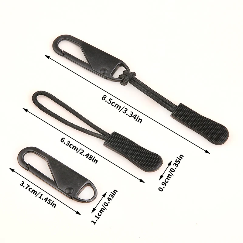 6/10 Pcs Universal Replacement Zipper Pull Cords – Durable Extenders for Backpacks, Jackets, Luggage, Purses & Handbags